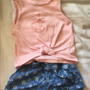 Calvin Klein Jeans tank and shorts